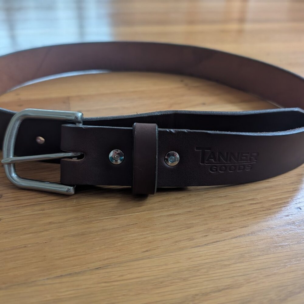 Tanner Goods classic leather belt - Cognac 32
